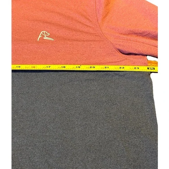 Rhoback Pullover Mens Large Red Blue Colorblock Performance Quarter Zip Q-Zip
